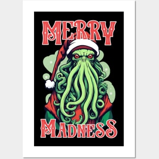 Cthulhu Santa's Merry Madness Gaze Posters and Art